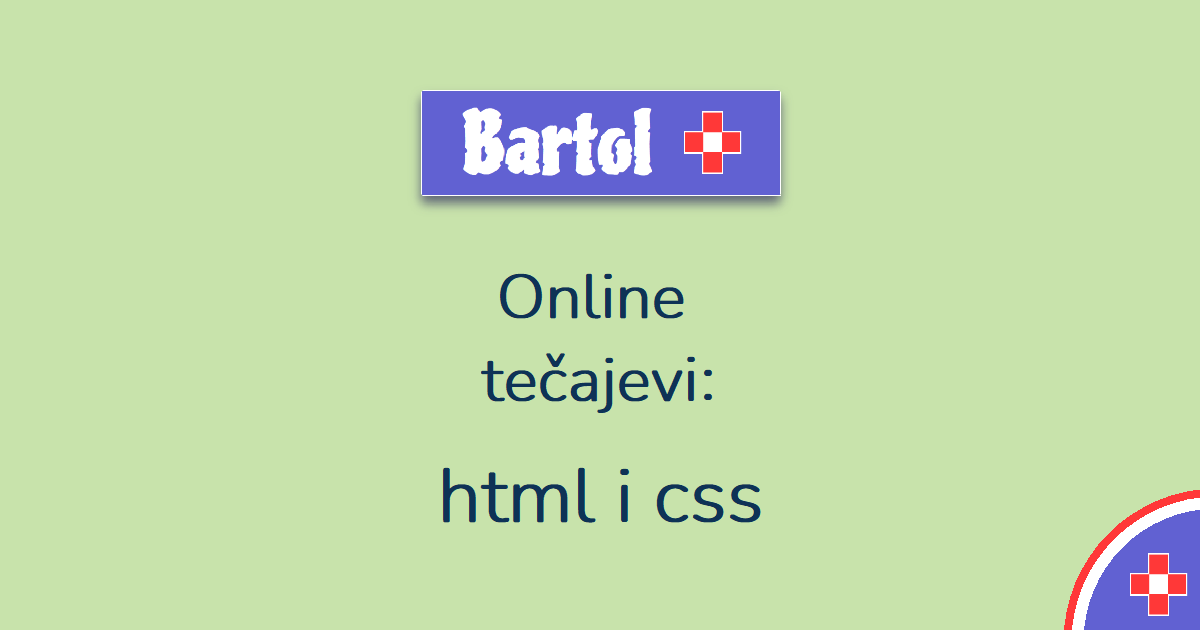 Css osnovni selektori : CSS vježba 1.1 : Bartol plus