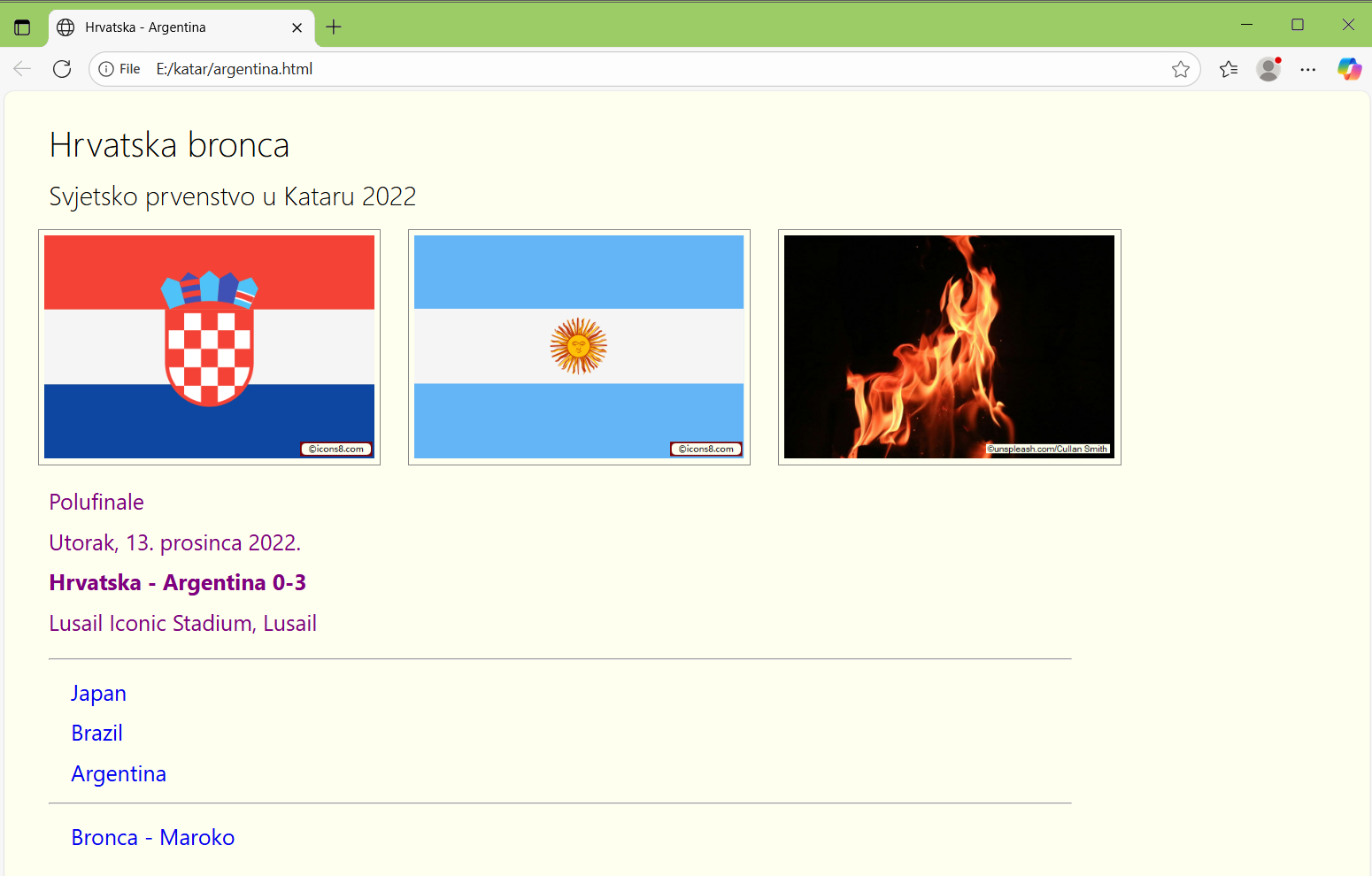Hrvatska - Argentina - vježba 4.3.5