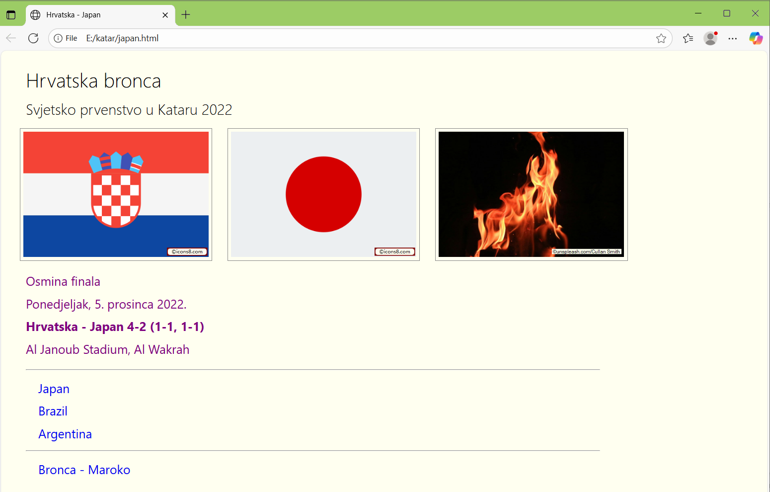 Hrvatska - Japan - vježba 4.3.3
