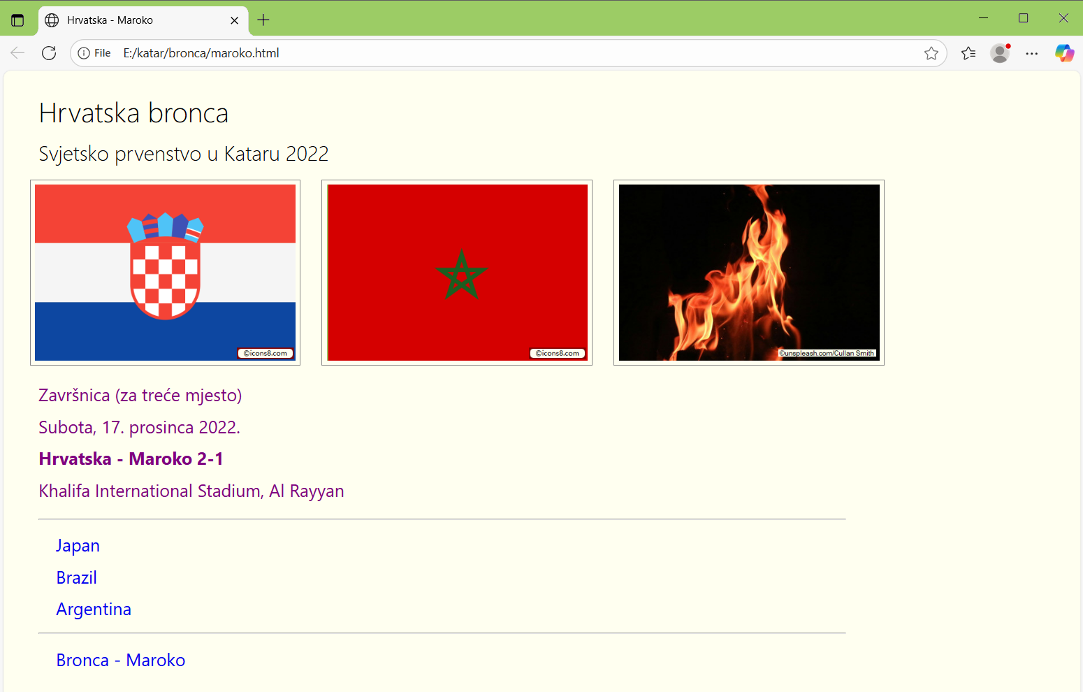 Hrvatska - Maroko - vježba 4.3.6